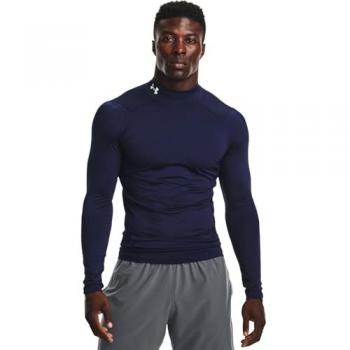 Under Armour Camiseta De Manga Larga Heatgear Armour Comp Mock para Hombre, color Midnight Navy/White (410), talla L, Regular