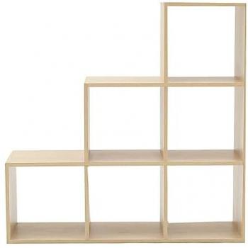 Mueble Librería Moderno Rebecca Mobili 6 Cuartos de Madera Marrón 97,5 x 97,5 x 29 cm