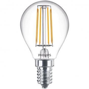 Philips Master Value LEDluster P45 E14 Filament Clear 3.4W (40W Equivalent) 470lm - Extra Warm White (2700K) Dimmable Bulb