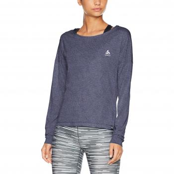 Odlo T-Shirt l/s Helle Camiseta de Manga Larga, Mujer, Azul