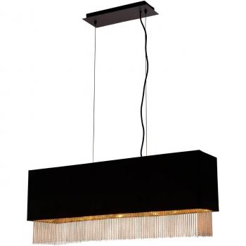 Lámpara colgante Fringe Steel negra mate 4 bombillas 32cm