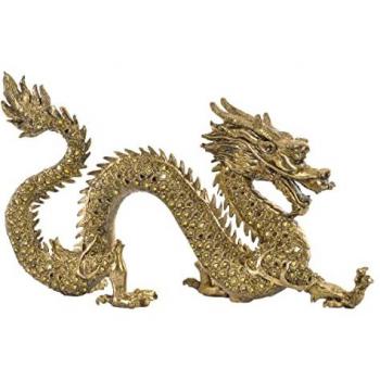 Figura Decorativa DKD Home Decor Dorado Oriental 52 x 14 x 32 cm, Resina, Gold, Estándar