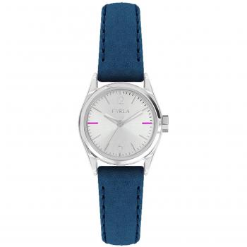 Furla Women's Analog Quartz Watch with Genuine Leather Band - R4251101506, 25mm, Gray