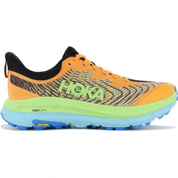 Hoka Mafate Speed 4 Zapatillas de trail running para hombre, color rojo fuego anaranjado verde, talla 40(2/3)