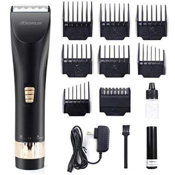 Cortadora de Cabello, Penobon Cortapelos Profesional, Cuchilla de Titanio y Cerámica, Batería Litio Recargable con 8 Peines de Guía
