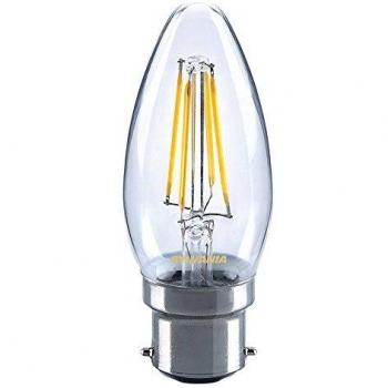 Sylvania 0027280 Toledo Retro lámpara LED Vela, cristal, Home luz, B22, 4 W