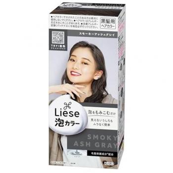 Kao Liese Smoky Ash Gray Creamy Bubble Hair Color 108ml for Black Hair