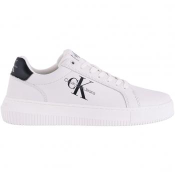 Calvin Klein Jeans Men's White Leather Chunky Cupsole Sneakers Size 45