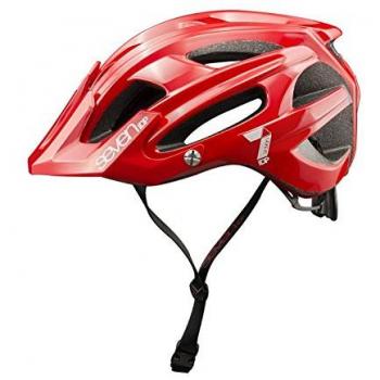Seven M4, Casco de bicicleta Unisex Adulto, Rojo