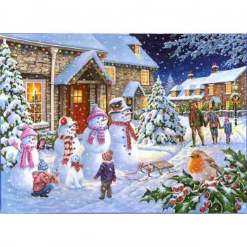 Rompecabezas de 1000 piezas Familia de Nieve - The House of Puzzles