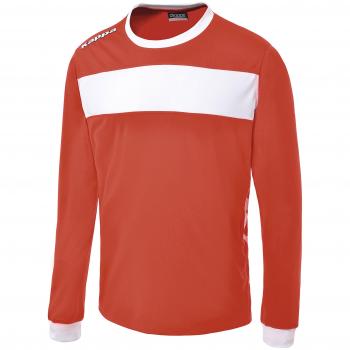 Kappa Remilio LS - Camiseta de equipación para hombre, color rojo/blanco, talla XXL
