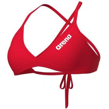 Top de baño mujer Arena Team Solid rojo, talla 36