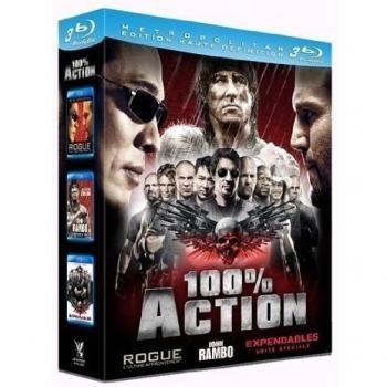 100% Action : Expendables - Unité spéciale + John Rambo + Rogue - L'ultime affrontement [Francia] [Blu-ray]