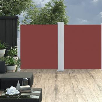 Toldo lateral retráctil 140x600 cm en color negro, crema, antracita y marrón