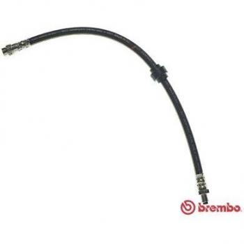 Latiguillo de freno BREMBO T 68 037 - Longitud: 68 cm, Material: goma reforzada, Conectores: acero inoxidable, Compatible con sistemas de frenos hidráulicos, Resistente a altas temperaturas y