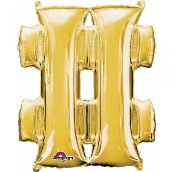 Amscan 3300401 Globo de señal de número dorado, papel de aluminio 34-1 Pc, 86,3 cm