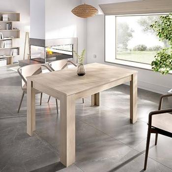 Mesa de Comedor Extensible Caladora, Consola Multiposición 140/190x90h77 cm, Roble