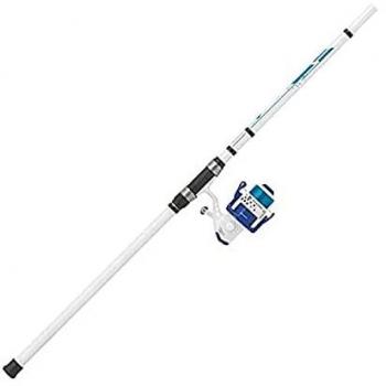 Combo de Cañas y Carretes Mitchell Neuron Surf Tele Blanco, Juego para Pesca con Mosca, Unisex, Azul Claro, 60