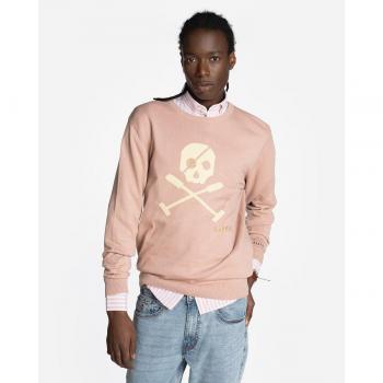 Jersey Harper & Neyer Skull salmón de punto fino para hombre