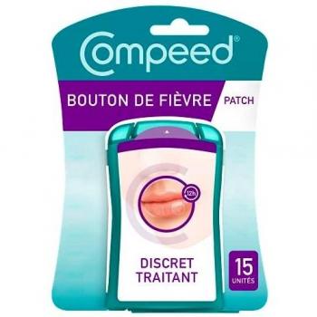 Compeed® – Parche de botón de fiebre discreto para un tratamiento rápido – Cuidado día y noche que aceleran la curación – 15 parches antibotones de fiebre – 1,5 x 1,5 cm