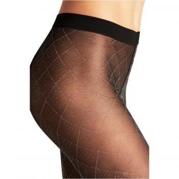 Falke Magic Evening Sparkly Tights Black/Silver M-L