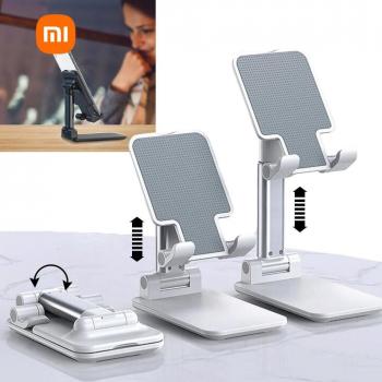 Soporte de Escritorio Universal para Móvil y Tablet, Ajustable y Plegable, Compatible con iPhone y iPad, Color Blanco