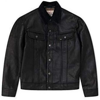 Lee 101 Leather Jacket Black L97RXC01-XL