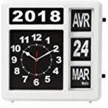 Reloj de pared con calendario Perel - 31 x 31 cm - versión francés