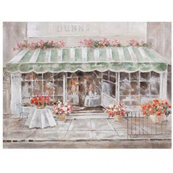 Cuadro Lienzo Multicolor Restaurante Ciudad 120 x 3 x 90 cm