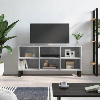 Mueble para TV de madera multicapa gris hormigón 103,5x30x50 cm