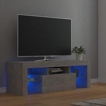 Mueble para TV con luces LED gris hormigón 120x35x40 cm