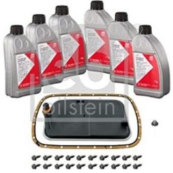 Kit de mantenimiento y cambio de aceite para transmisión automática FEBI BILSTEIN 176873, incluye todas las piezas necesarias para el mantenimiento de la caja de cambios automática