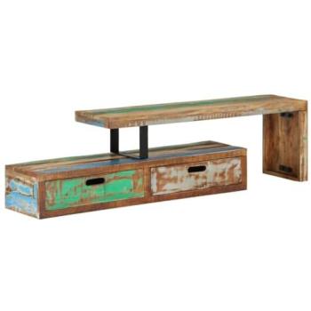 Mueble TV Multimedia Estantería para Televisión Buffet Comedor Salón Dormitorio Madera Maciza Recuperada Marrón