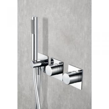 Conjunto Ducha Termostático Empotrado Tíbet Cromo IMEX GTT054
