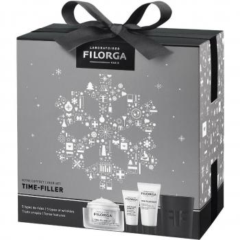 Filorga Time Filler 5XP Crema Antiedad 50ml + Serum Intensivo Antiedad 7ml + Crema de Noche Regeneradora 15ml + Vela Perfumada Pack Cofre