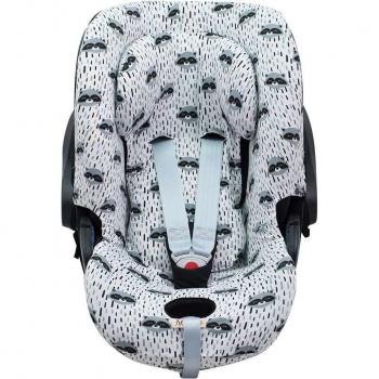 Jyoko Funda para Silla de Coche Cybex Aton Q - Protección, Compatible con Cybex Aton Q, Diseño Racoon Town