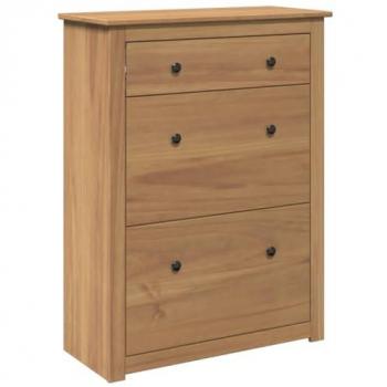 Mueble zapatero Panama madera maciza de pino 80x35x105 cm