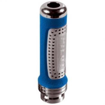 HBC04 - ALU Cromo Empuñadura Cubierta freno de mano, Manejar manga freno de mano Piel Azul