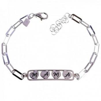 Pulsera de plata con mensaje especial para mamá en corazones calados - Regalo perfecto para expresar amor y gratitud