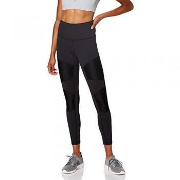 Reebok C Lux High Rise Tight-Rib Mallas, Mujer, Negro, XS/S