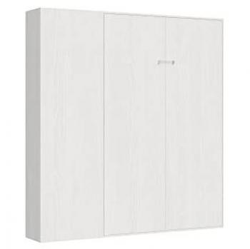 Cama abatible 140 Kentaro con columna de fresno blanco, izquierda y derecha