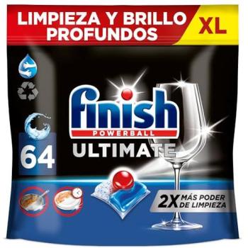 Caja Finish Ultimate 192 lavados (3 x 32+32 cápsulas) - Pastillas para lavavajillas, eficaz contra manchas resecas