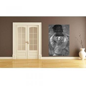Bilderdepot24 Autoadhesivo Fotomural Rembrandt - Viejos Maestros Moisés con las Tablas de la Ley - blanco y negro 90x135 cm - directamente desde el fabricante