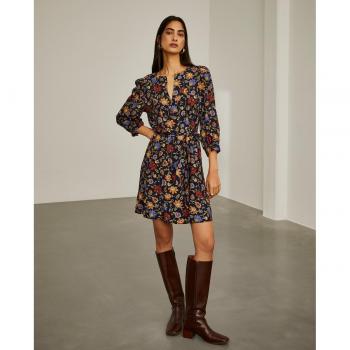 Vestido corto de flores Lion of Porches Navy