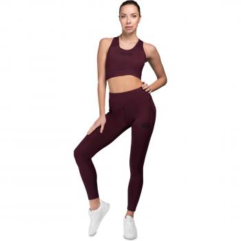 Lonsdale Women's Maribel Leggings - Red / Oxblood XS