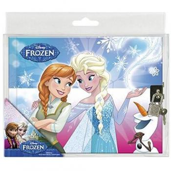 Disney Frozen Elsa & Anna, Diario Con Candado y Llave, multicolor