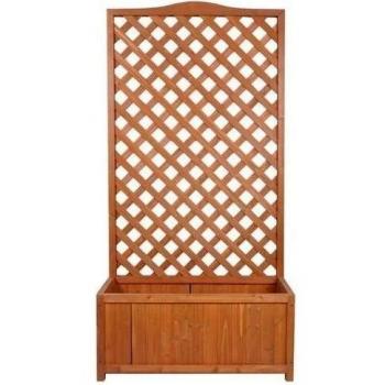 Verdemax 5346 0,6 X 0,34 x 1,5 m Madera de Cerezo Excelsior Caja de Flores de Madera, Color marrón