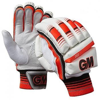Gunn & Moore 202 Niño Hombre Guantes De Bateo Críquet Blanco / Rojo - Blanco, Left Hand - Youth