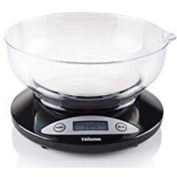 Bascula de Cocina Tristar KW2430 con Precisión de 1 gr y Capacidad Máxima de 2kg