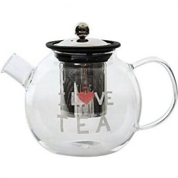 Tetera DKD Home Decor Transparente Acero Inoxidable Vidrio de Borosilicato